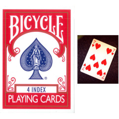 Cartes Bicycle 4 Index Rouge